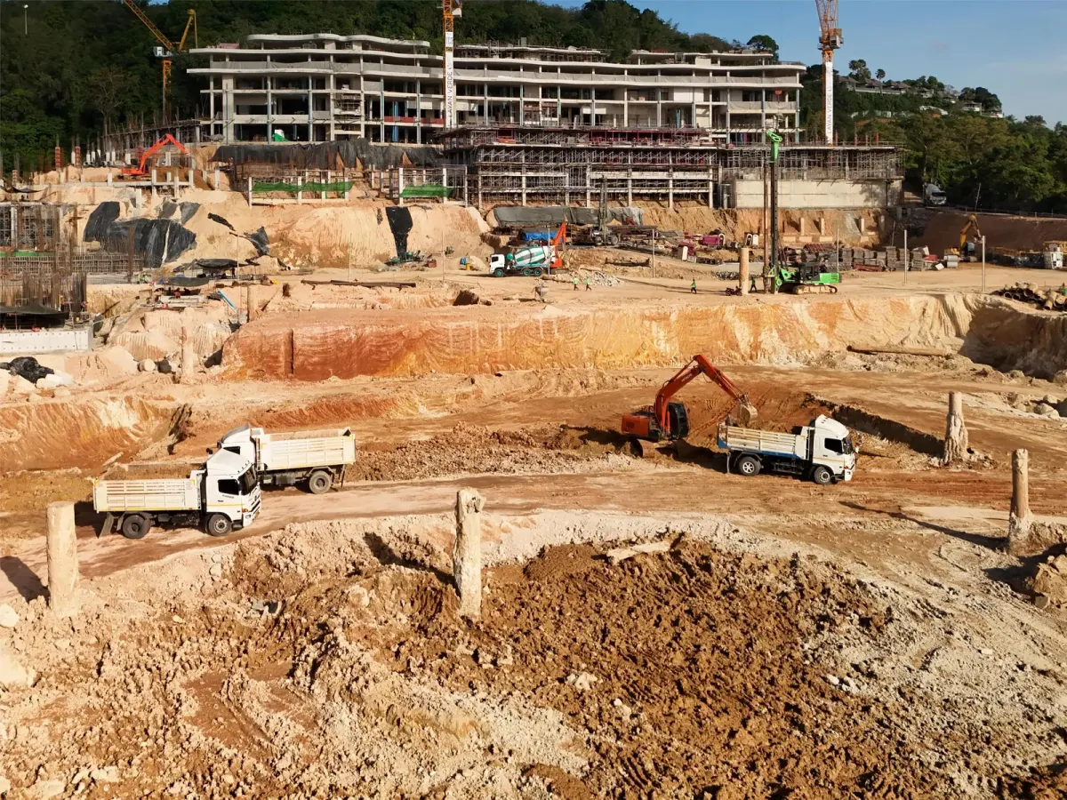 Photo: 14. The excavation of the soil is continued at Phase 2 2fb8921261. Landscape image 4872x3654. Readable text: ‘ eee Ks bi oe 259 “ A =